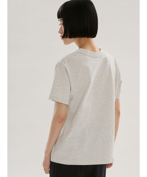 emmi（エミ）の「ベーシックemmiロゴTシャツ（Tシャツ/カットソー・レディース・ライトグレー/ホワイト/ピンク/ベージュ/チャコールグレー・F）」の14枚目の写真