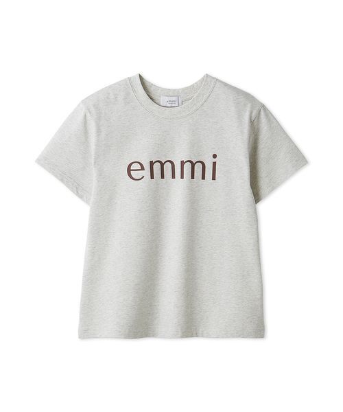 emmi（エミ）の「ベーシックemmiロゴTシャツ（Tシャツ/カットソー・レディース・ライトグレー/ホワイト/ピンク/ベージュ/チャコールグレー・F）」の16枚目の写真