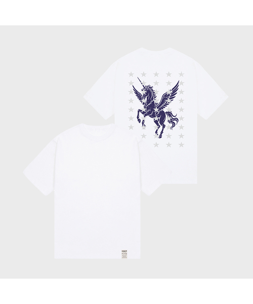 GRAVER（グレーバー）の「[ユニセックス]9RAE HORSE_半袖Tシャツ_4カラー（Tシャツ/カットソー・レディース・ベージュ/ブラック/ライトグレー/ホワイト/チャコールグレー・SMALL/LARGE/MEDIUM）」の2枚目の写真