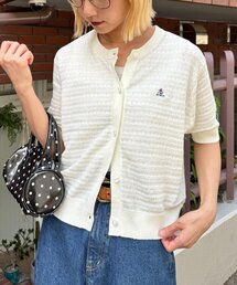 【GEVACO/ゲバコ】コットンリネン半袖カーディガン