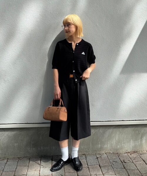 GEVACO(ゲバコ)の「【GEVACO/ゲバコ】コットンリネン半袖カーディガン(Tシャツ/カットソー・レディース・ブラック/ピンク/アイボリー・ONE SIZE)」の5枚目の写真