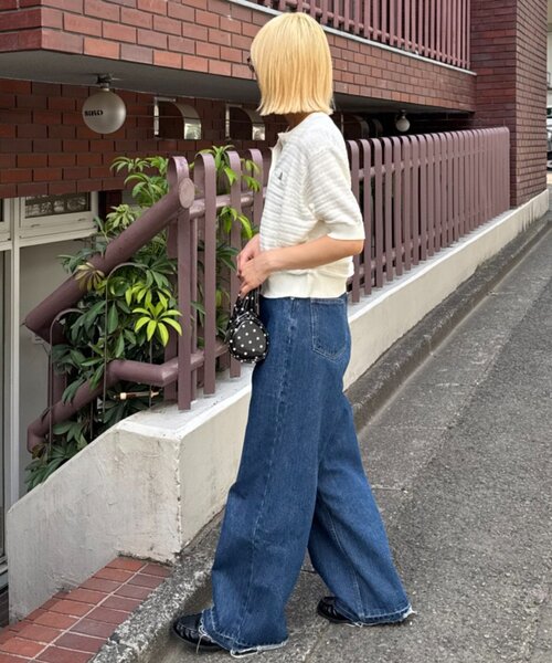 GEVACO(ゲバコ)の「【GEVACO/ゲバコ】コットンリネン半袖カーディガン(Tシャツ/カットソー・レディース・ブラック/ピンク/アイボリー・ONE SIZE)」の11枚目の写真