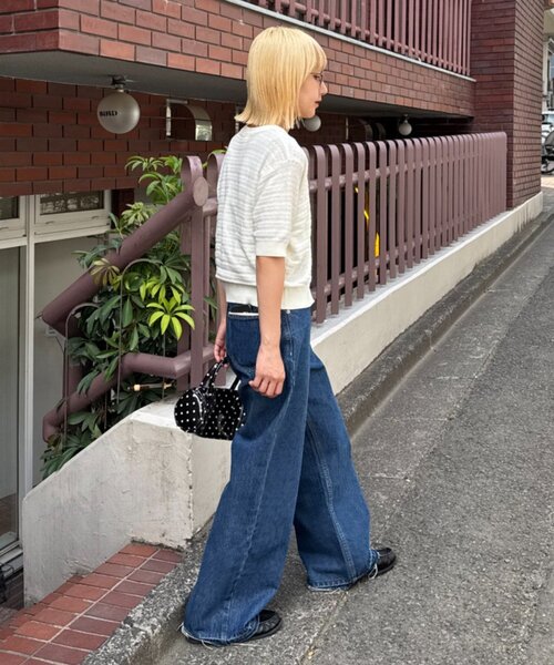 GEVACO(ゲバコ)の「【GEVACO/ゲバコ】コットンリネン半袖カーディガン(Tシャツ/カットソー・レディース・ブラック/ピンク/アイボリー・ONE SIZE)」の12枚目の写真