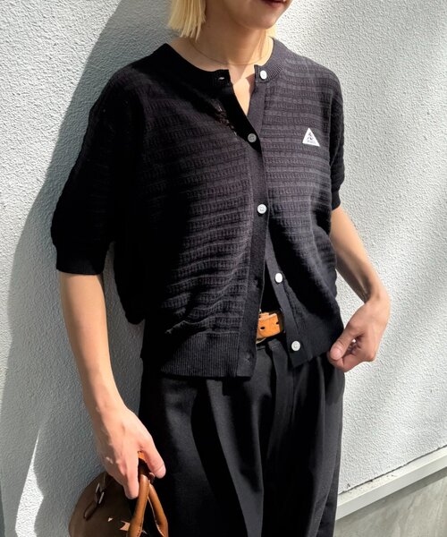 GEVACO(ゲバコ)の「【GEVACO/ゲバコ】コットンリネン半袖カーディガン(Tシャツ/カットソー・レディース・ブラック/ピンク/アイボリー・ONE SIZE)」の13枚目の写真