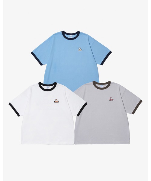 KEBOZ(ケボズ)の「YIB RINGER S/S TEE(Tシャツ/カットソー・メンズ・ホワイト/スカイブルー/グレー・S/M/L/2XL/XL)」の4枚目の写真