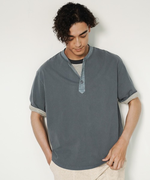 Slab Henry Knit T-shirt — футболка слэб-хенли