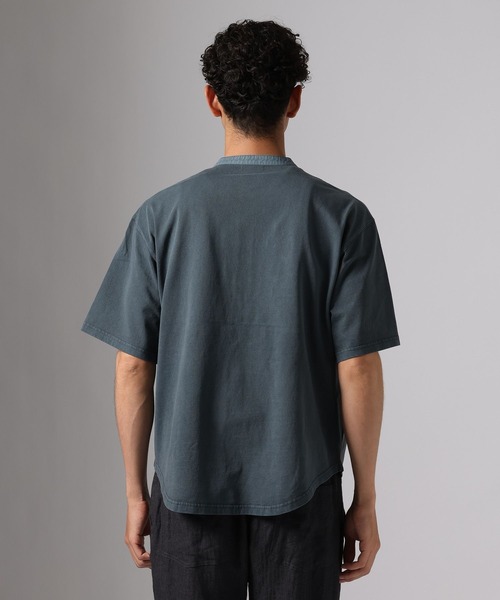 BAYFLOW（ベイフロー）の「スラブヘンリーネックTシャツ（Tシャツ/カットソー・メンズ・チャコール/オフホワイト/ブラウン・MEDIUM/LARGE）」の17枚目の写真