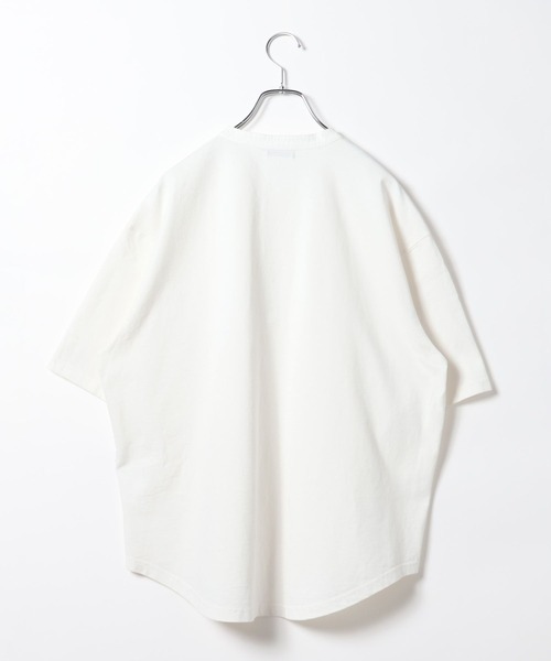 BAYFLOW（ベイフロー）の「スラブヘンリーネックTシャツ（Tシャツ/カットソー・メンズ・チャコール/オフホワイト/ブラウン・MEDIUM/LARGE）」の21枚目の写真
