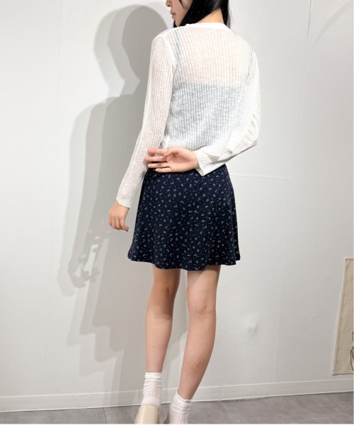 marcydorn（マーシードルン）の「フラワーミニワンピ カップ付き 韓国ガーリー フィットワンピ（ワンピース・レディース・ネイビー・S/L）」の14枚目の写真