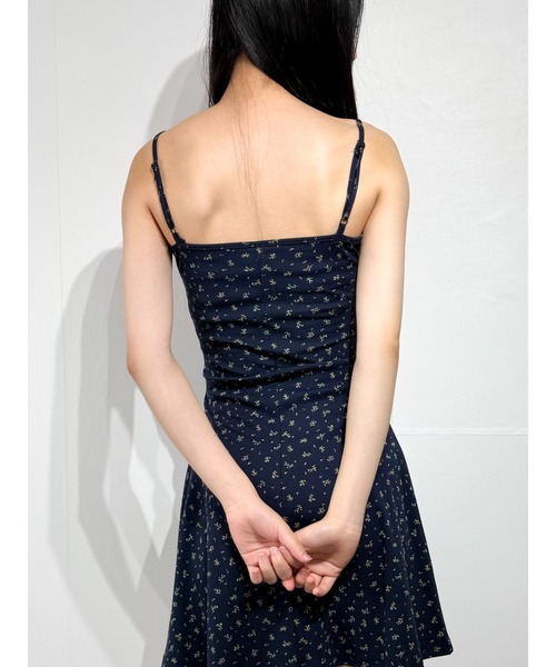 marcydorn（マーシードルン）の「フラワーミニワンピ カップ付き 韓国ガーリー フィットワンピ（ワンピース・レディース・ネイビー・S/L）」の16枚目の写真