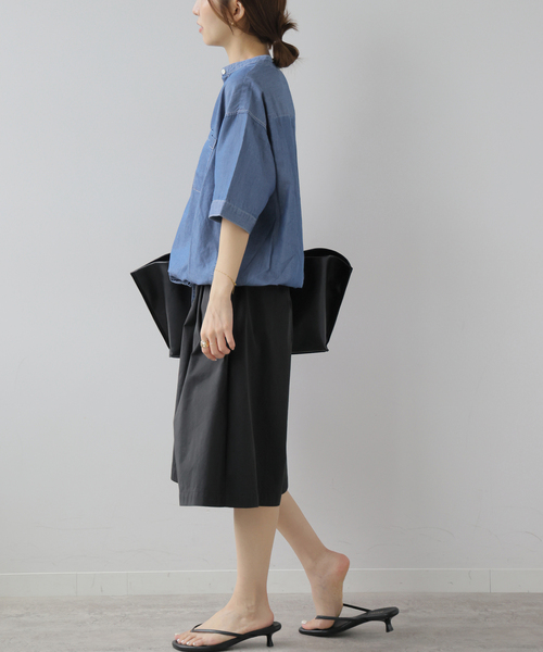 JOURNAL STANDARD relume(ジャーナルスタンダード レリューム)の「ライトデニムドロストシャツ(シャツ/ブラウス・レディース・サックスブルー/ブルー・FREE)」の4枚目の写真