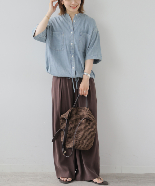 JOURNAL STANDARD relume(ジャーナルスタンダード レリューム)の「ライトデニムドロストシャツ(シャツ/ブラウス・レディース・サックスブルー/ブルー・FREE)」の10枚目の写真