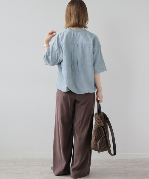 JOURNAL STANDARD relume(ジャーナルスタンダード レリューム)の「ライトデニムドロストシャツ(シャツ/ブラウス・レディース・サックスブルー/ブルー・FREE)」の12枚目の写真