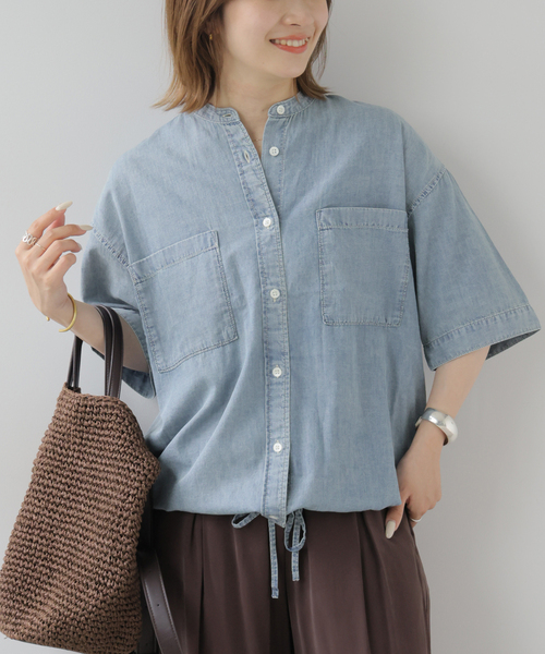 JOURNAL STANDARD relume(ジャーナルスタンダード レリューム)の「ライトデニムドロストシャツ(シャツ/ブラウス・レディース・サックスブルー/ブルー・FREE)」の13枚目の写真