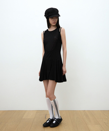 Back Strap Flare Dress / Black