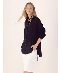 Relaxed Tencel Shirt _Black
