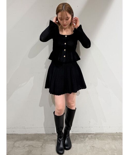 LAGUNAMOON(ラグナムーン)の「レースニットメタルボタンカーデ 【セットアップ対応】(ニット/セーター・レディース・レッド/ブラック・FREE)」の18枚目の写真