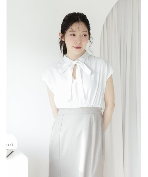 fifth(フィフス)の「【kanaセレクト】ボウタイドッキングワンピース(ワンピース・レディース・ホワイト/ブラック・M/XS)」の13枚目の写真