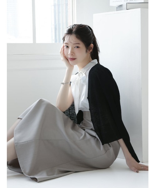 fifth(フィフス)の「【kanaセレクト】ボウタイドッキングワンピース(ワンピース・レディース・ホワイト/ブラック・M/XS)」の19枚目の写真