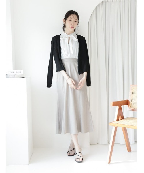 fifth(フィフス)の「【kanaセレクト】ボウタイドッキングワンピース(ワンピース・レディース・ホワイト/ブラック・M/XS)」の17枚目の写真