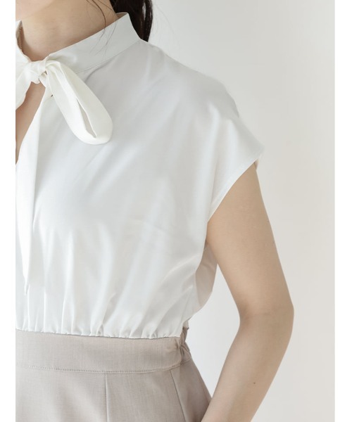 fifth(フィフス)の「【kanaセレクト】ボウタイドッキングワンピース(ワンピース・レディース・ホワイト/ブラック・M/XS)」の10枚目の写真