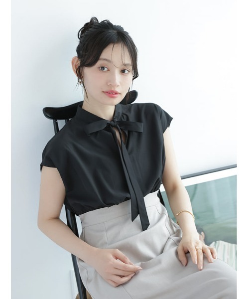 fifth(フィフス)の「【kanaセレクト】ボウタイドッキングワンピース(ワンピース・レディース・ホワイト/ブラック・M/XS)」の4枚目の写真