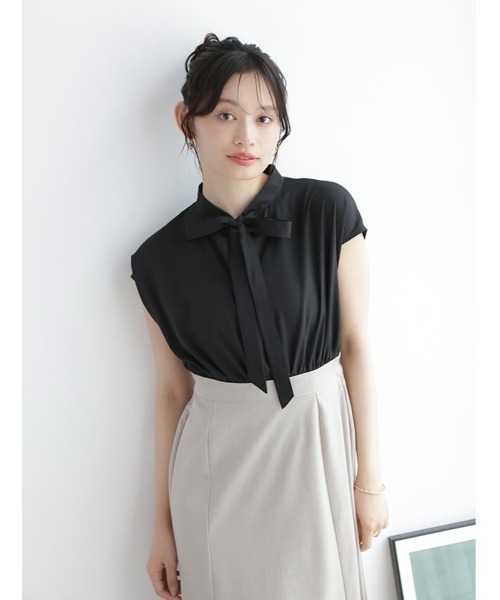 fifth(フィフス)の「【kanaセレクト】ボウタイドッキングワンピース(ワンピース・レディース・ホワイト/ブラック・M/XS)」の3枚目の写真