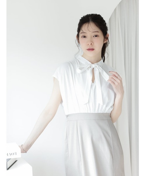 fifth(フィフス)の「【kanaセレクト】ボウタイドッキングワンピース(ワンピース・レディース・ホワイト/ブラック・M/XS)」の14枚目の写真