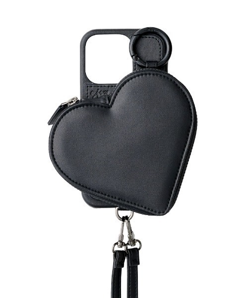 ajew×Bijou de M/エジュー×ビジュードエム】 PU HEART pocket case