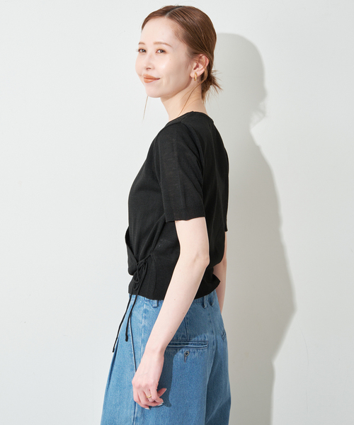 FLEK(フレック)の「《追加2》FLEK/フレック ショルダーカットアウトニット(ニット/セーター・レディース・アイボリー/ブラック・FREE)」の9枚目の写真