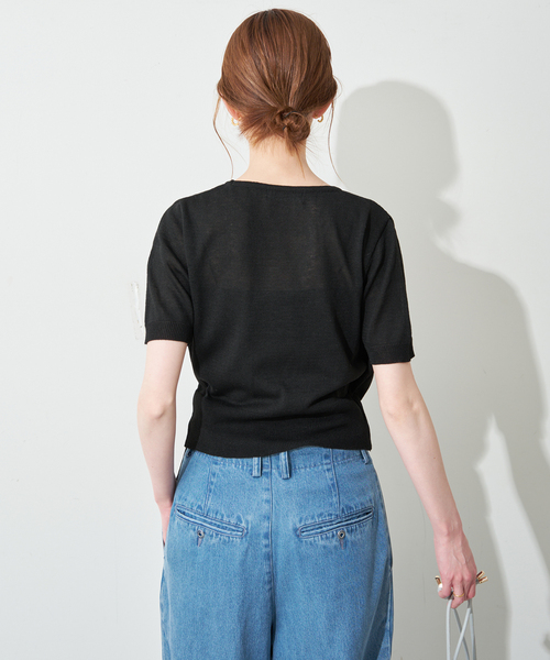 FLEK(フレック)の「《追加2》FLEK/フレック ショルダーカットアウトニット(ニット/セーター・レディース・アイボリー/ブラック・FREE)」の10枚目の写真