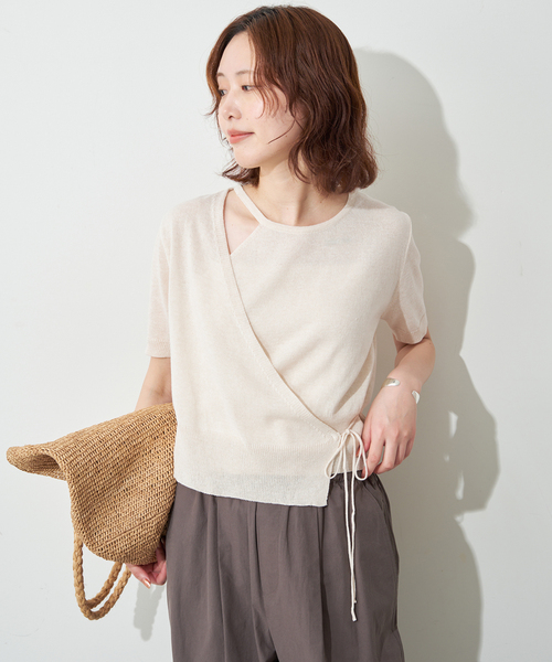 FLEK(フレック)の「《追加2》FLEK/フレック ショルダーカットアウトニット(ニット/セーター・レディース・アイボリー/ブラック・FREE)」の16枚目の写真