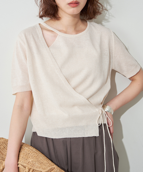 FLEK(フレック)の「《追加2》FLEK/フレック ショルダーカットアウトニット(ニット/セーター・レディース・アイボリー/ブラック・FREE)」の19枚目の写真
