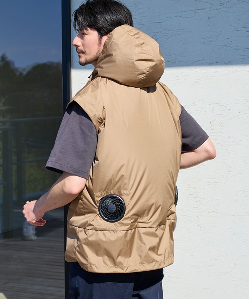 CROSS FUNCTION（クロスファンクション）の「空調服(R)  4way晴雨兼用冷感UVマウンテンパーカー（マウンテンパーカー・レディース・ブラック/ベージュ/オフホワイト・LL/M/L）」の9枚目の写真