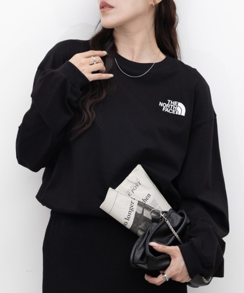 THE NORTH FACE(ザノースフェイス)の「THE NORTH FACE(ザ・ノースフェイス)/ESSENTIAL L/S R/TEE(Tシャツ/カットソー・レディース・ホワイト系その他/ブラック系その他・M/L/XL)」の16枚目の写真