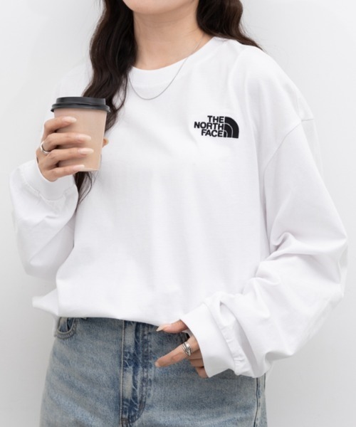 THE NORTH FACE(ザノースフェイス)の「THE NORTH FACE(ザ・ノースフェイス)/ESSENTIAL L/S R/TEE(Tシャツ/カットソー・レディース・ホワイト系その他/ブラック系その他・M/L/XL)」の3枚目の写真