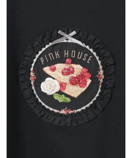 PINK HOUSE(ピンクハウス)の「クレープリー刺繍アップリケ付きカットソー(Tシャツ/カットソー・レディース・ミント/ブラック/ベージュ/キナリ・フリー)」の12枚目の写真