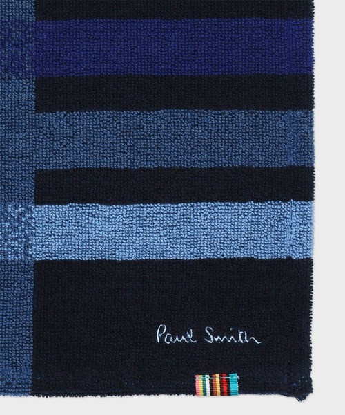 Paul Smith(ポールスミス)の「“Gradation Check” ハンドタオル【260370 HAND】(ハンカチ/ハンドタオル・メンズ・ネイビー/ダークグリーン・FREE)」の4枚目の写真