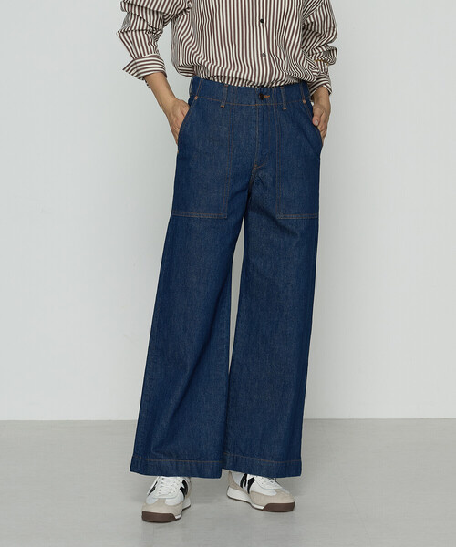 COMME CA Wardrobe(コムサワードローブ)の「〔 +サイズ 〕12.5oz デニム パンツ(デニムパンツ・レディース・ネイビー・15号/13号)」の1枚目の写真