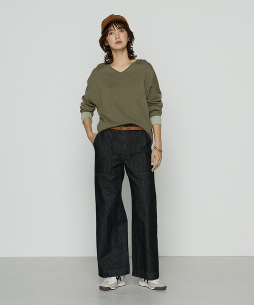 COMME CA Wardrobe(コムサワードローブ)の「〔 +サイズ 〕12.5oz デニム パンツ(デニムパンツ・レディース・ネイビー・15号/13号)」の2枚目の写真