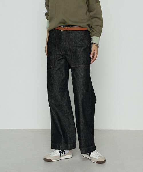 COMME CA Wardrobe(コムサワードローブ)の「〔 +サイズ 〕12.5oz デニム パンツ(デニムパンツ・レディース・ネイビー・15号/13号)」の3枚目の写真