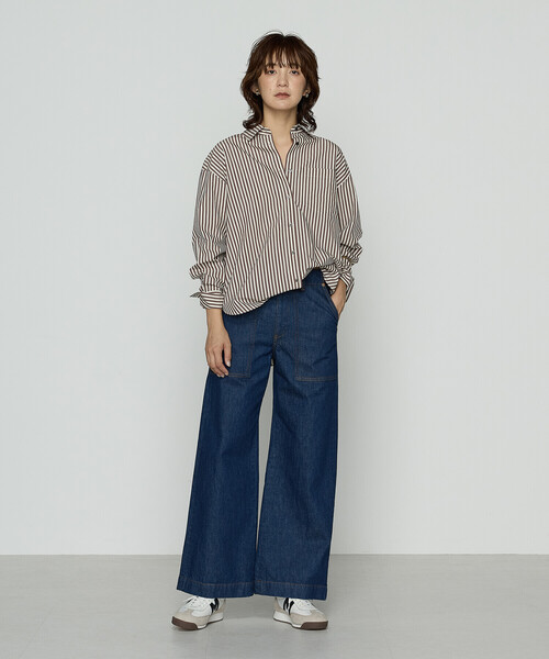 COMME CA Wardrobe(コムサワードローブ)の「〔 +サイズ 〕12.5oz デニム パンツ(デニムパンツ・レディース・ネイビー・15号/13号)」の4枚目の写真