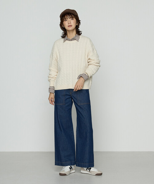 COMME CA Wardrobe(コムサワードローブ)の「〔 +サイズ 〕12.5oz デニム パンツ(デニムパンツ・レディース・ネイビー・15号/13号)」の5枚目の写真