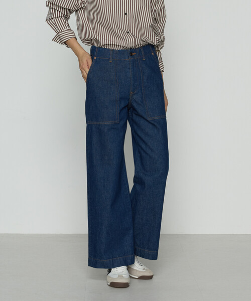COMME CA Wardrobe(コムサワードローブ)の「〔 +サイズ 〕12.5oz デニム パンツ(デニムパンツ・レディース・ネイビー・15号/13号)」の6枚目の写真