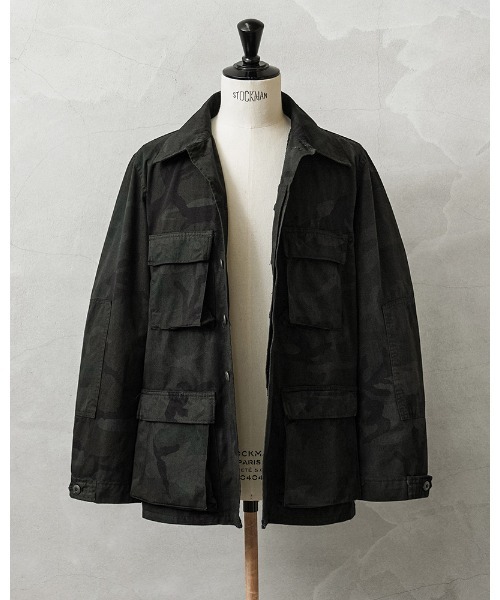 MILITARY(ミリタリー)の「実物 新品 デッドストック 米軍 BDU WOODLAND CAMO ジャケット 前期型 ノンリップ BLACK染め(ミリタリージャケット・メンズ・ブラック系その他・S-Regular)」の6枚目の写真
