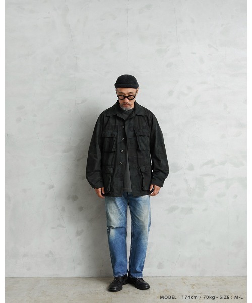 MILITARY(ミリタリー)の「実物 新品 デッドストック 米軍 BDU WOODLAND CAMO ジャケット 前期型 ノンリップ BLACK染め(ミリタリージャケット・メンズ・ブラック系その他・S-Regular)」の8枚目の写真