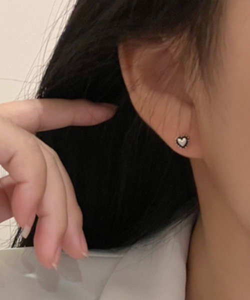 MASHIRO(マシロ)の「【MASHIRO】ハートマルチデザインワンポイントピアス 6点セット(MA/EK631)(ピアス(両耳用)・レディース・シルバー・FREE)」の2枚目の写真