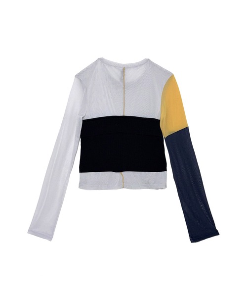 AULA AILA(アウラアイラ)の「ビスチェコンビネーションプルオーバー(Tシャツ/カットソー・レディース・ブラウン/ライトグレー/ブラック・0)」の8枚目の写真