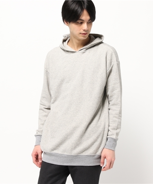 Lui's（ルイス）の「Lui's(ルイス) 強撚裏毛ロングパーカー（パーカー・メンズ・ホワイト/グレー/ブラック・SMALL/MEDIUM）」の3枚目の写真