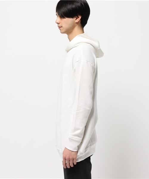 Lui's（ルイス）の「Lui's(ルイス) 強撚裏毛ロングパーカー（パーカー・メンズ・ホワイト/グレー/ブラック・SMALL/MEDIUM）」の4枚目の写真